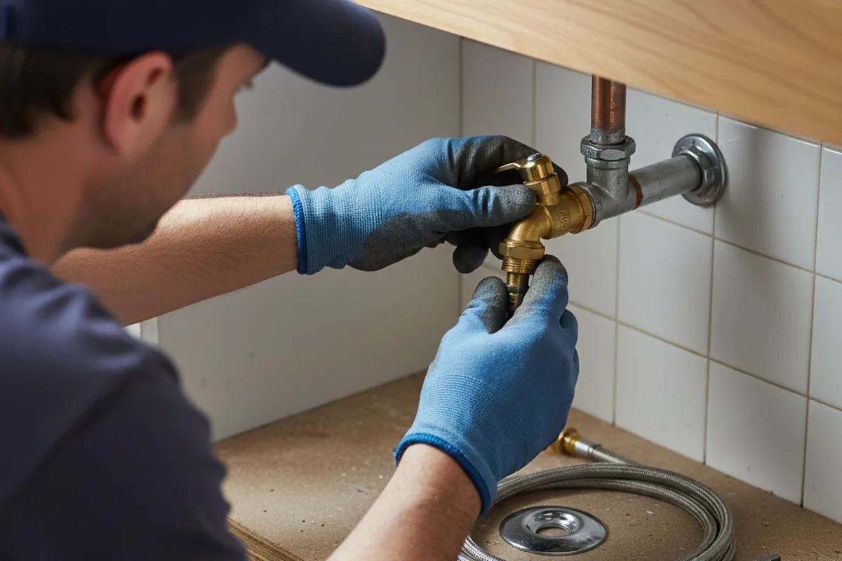 Shutoff valve and fitting work during Faucet and Fixture Repair in Manville